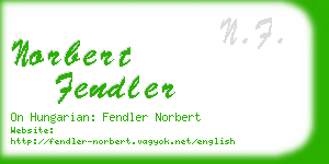 norbert fendler business card